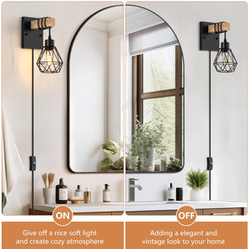 Lomoky e26 bulb-friendly open-design image promotes easy bulb replacement and flexible lighting.