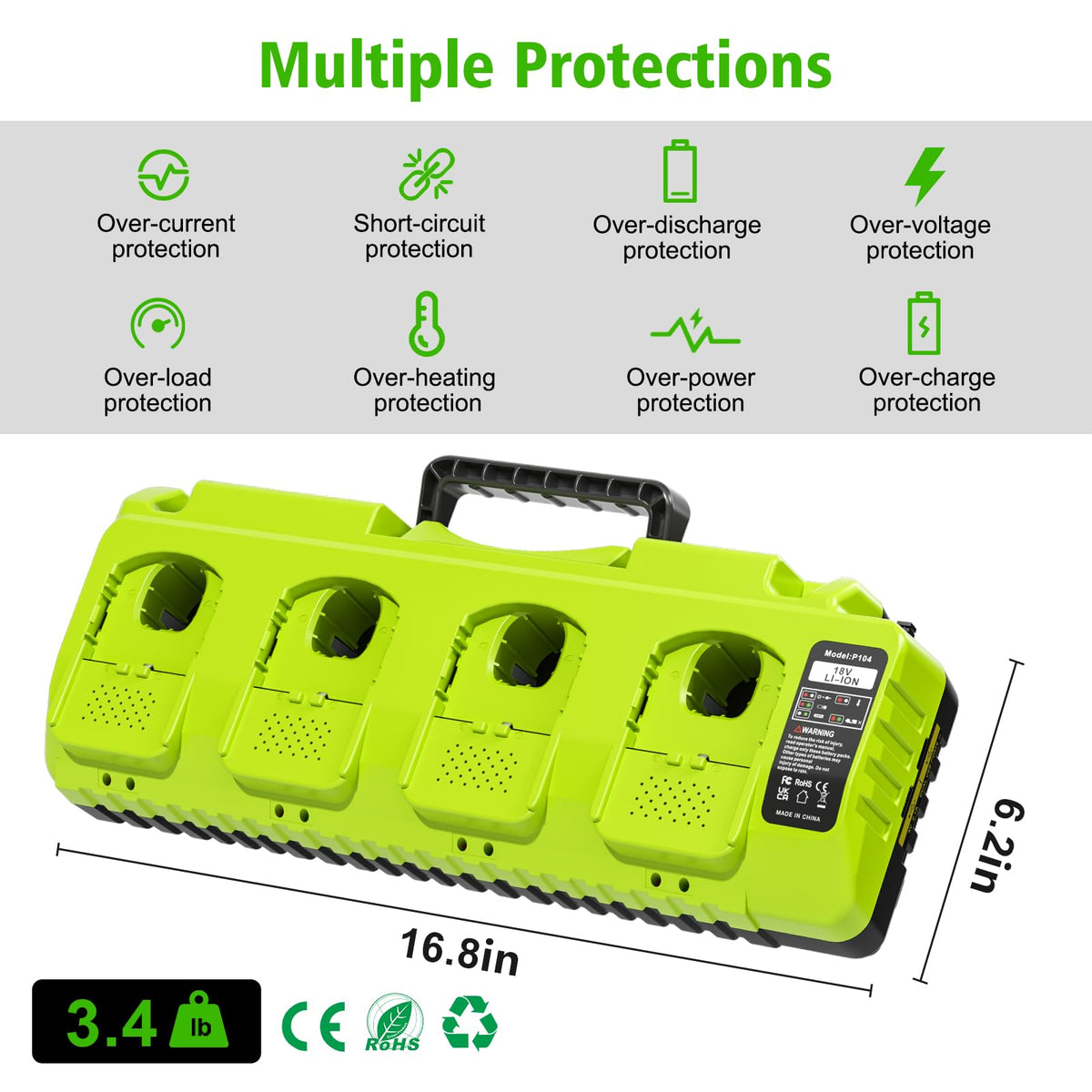Lomrige supports 12V/14.4V NiCd/NiMh packs.