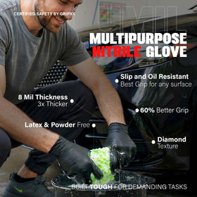 London Labs Black Nitrile Gloves tattoo studio setup highlights clean, disposable gloves for studios.