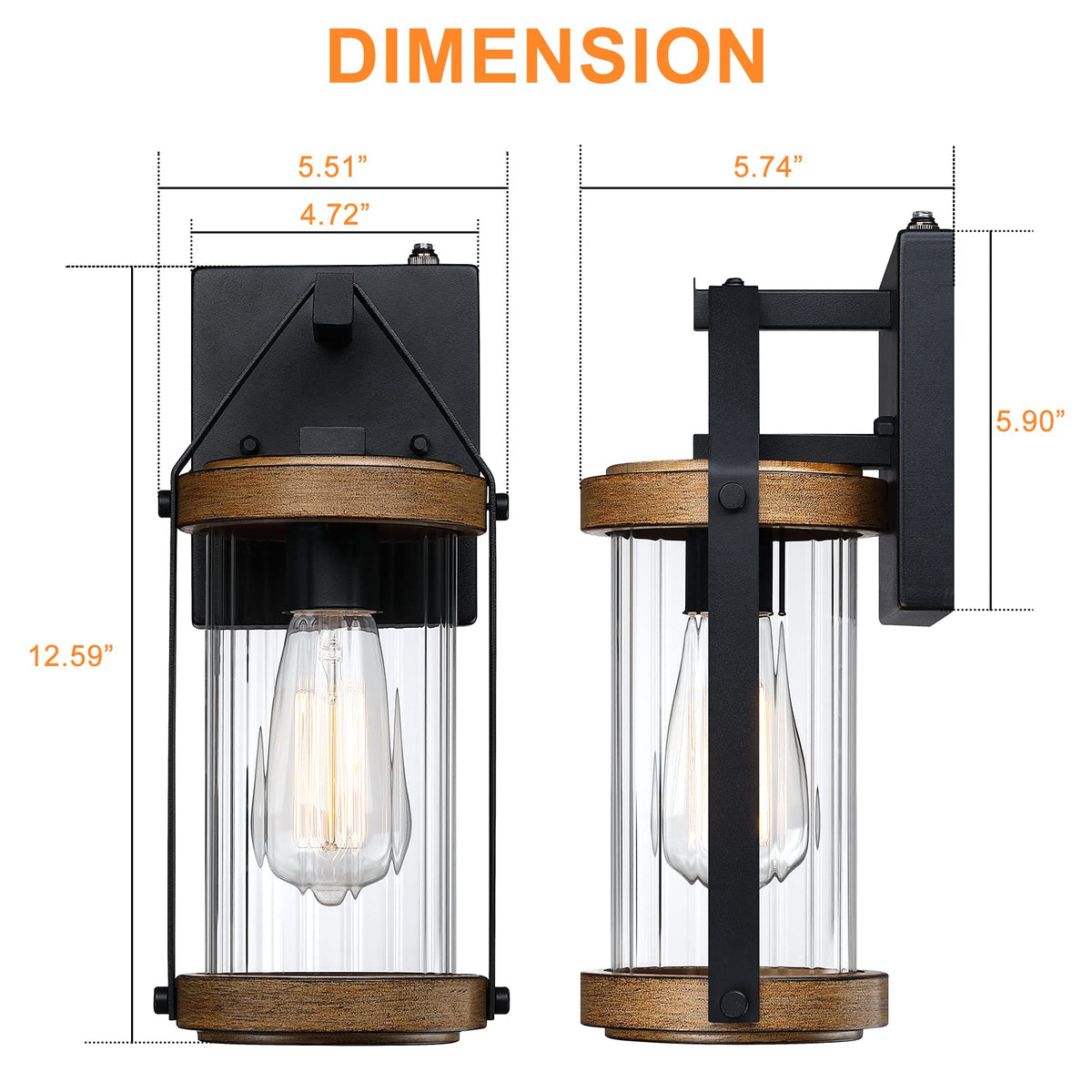 LONEDRUID easy-install outdoor light with pre-assembled glass for quick setup