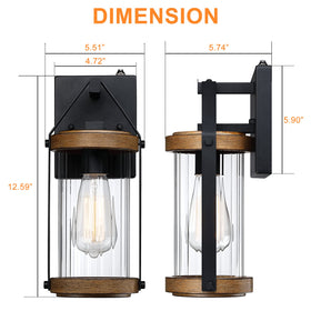 LONEDRUID easy-install outdoor light with pre-assembled glass for quick setup