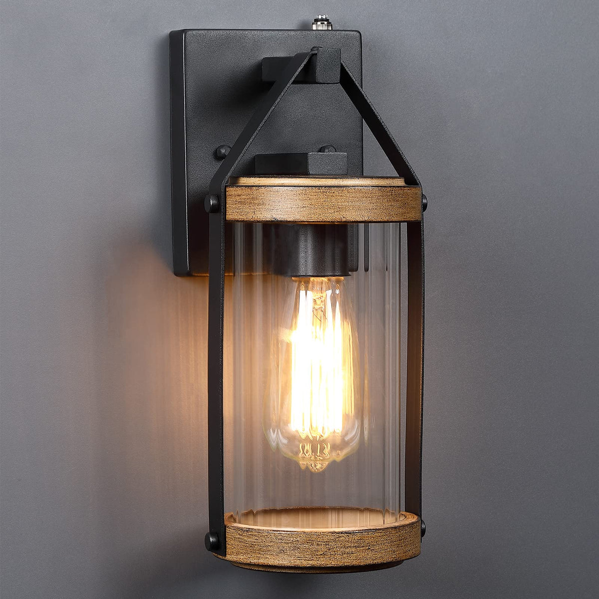 LONEDRUID outdoor wall light waterproof for year-round patio and garage lighting