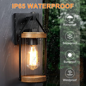 LONEDRUID weather-resistant porch light withstands rain and snow