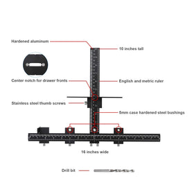 Lonfu jig shown with handles and pulls illustrates adjustable drilling distance.