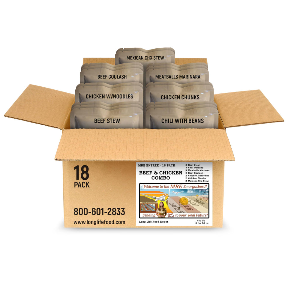 Long Life Food Depot MRE Beef Stew entree ready to eat and portable