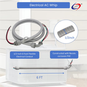 Long Term AC whip with 10 AWG THHN wire enables quick, safe wiring.