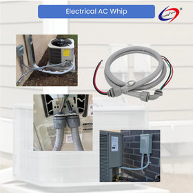 Long Term AC whip uv-resistant conduit for outdoor installations.