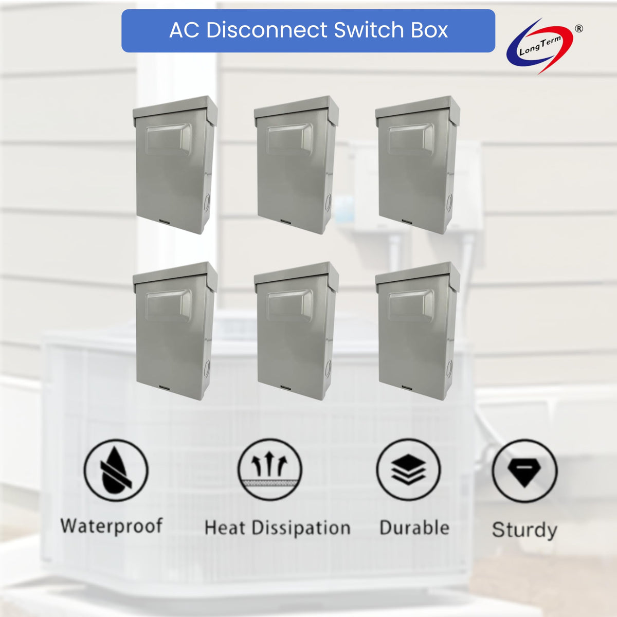 Long Term disconnect box supports 120/240V AC up to 60A