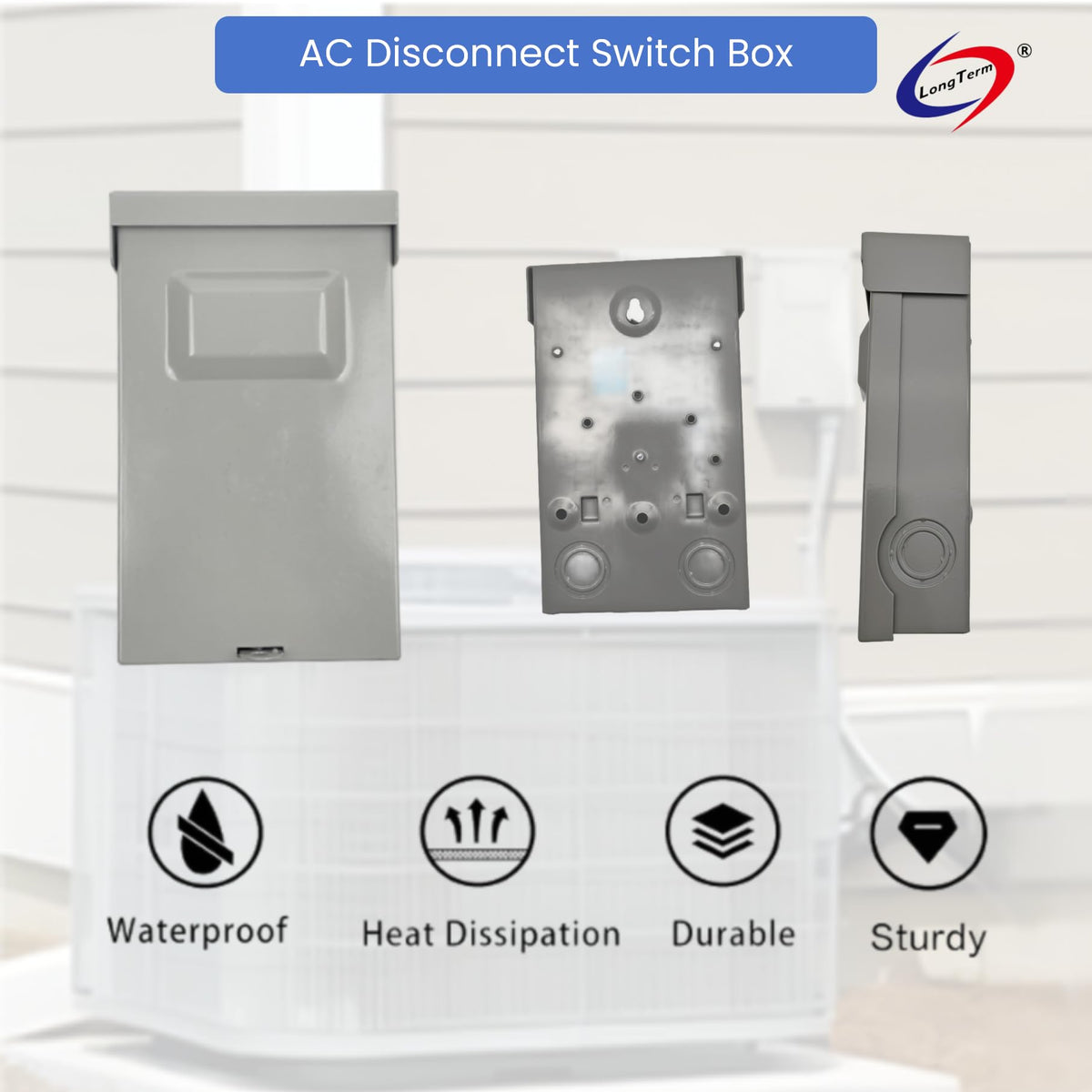 Long Term weatherproof metal box withstands elements for prolonged outdoor service