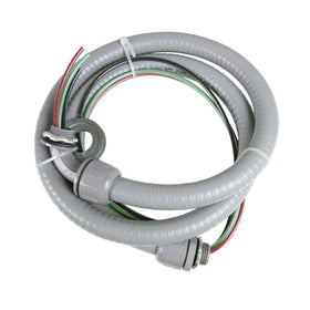 Long Term electrical AC whip assembly with 3/4-inch conduit and 6 ft reach for quick hookups