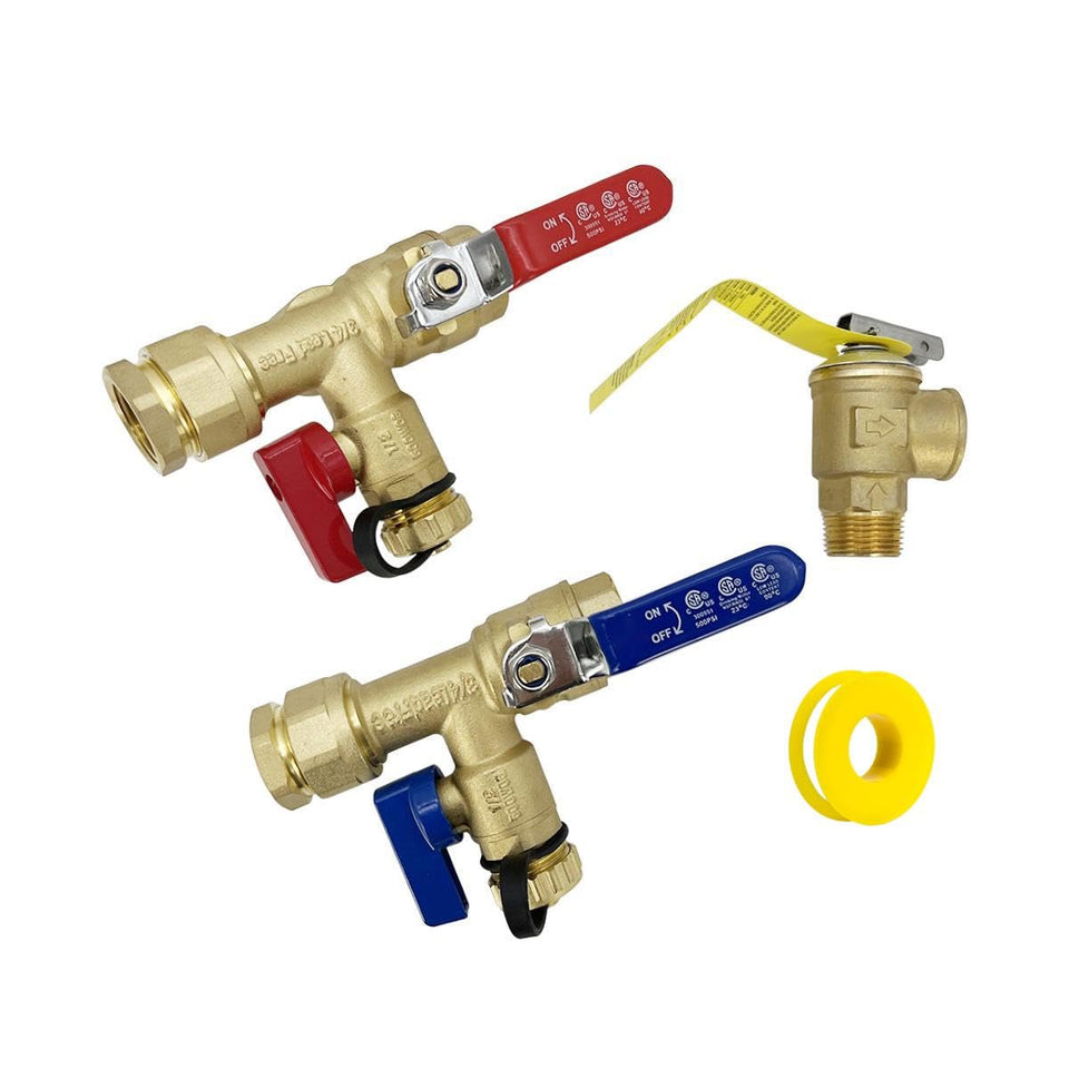 Long Term IPS isolator hot valve with red handle for easy hot water identification and control.