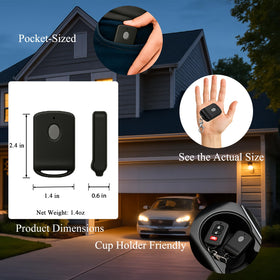 LongCtrl 150ft range garage remote demonstrates long-range signal through walls