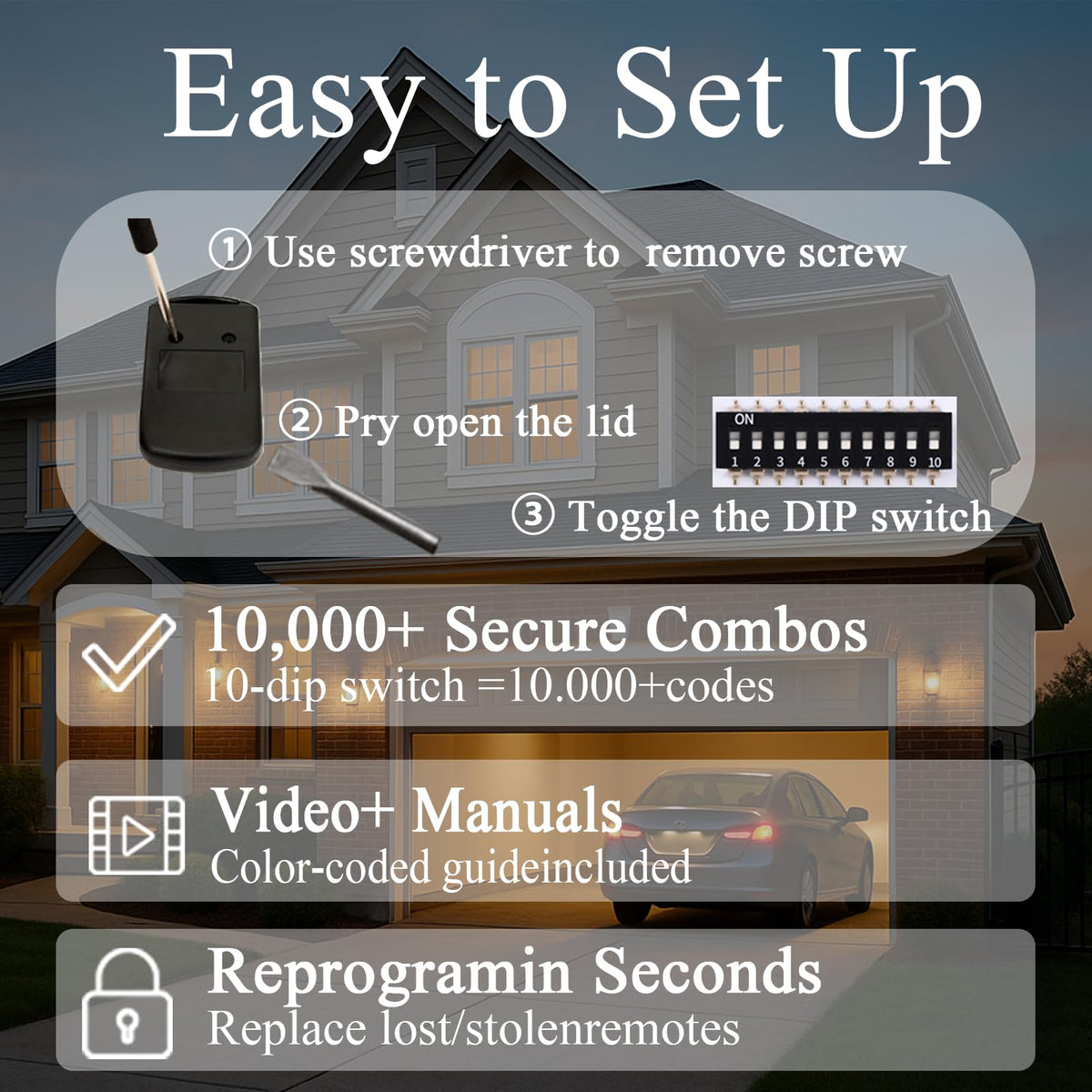 LongCtrl three remotes with batteries in a pack for family use.