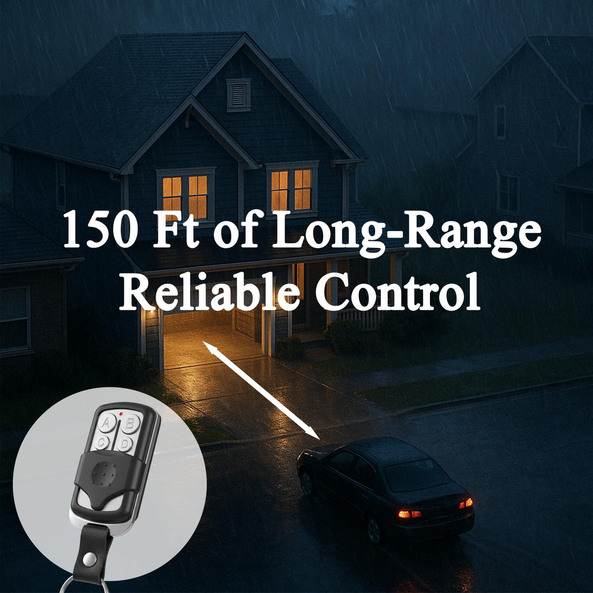 Durable LongCtrl housing protects the remote during on-the-go use.