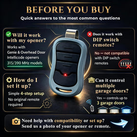 LongCtrl Genie remote with durable casing for daily wear