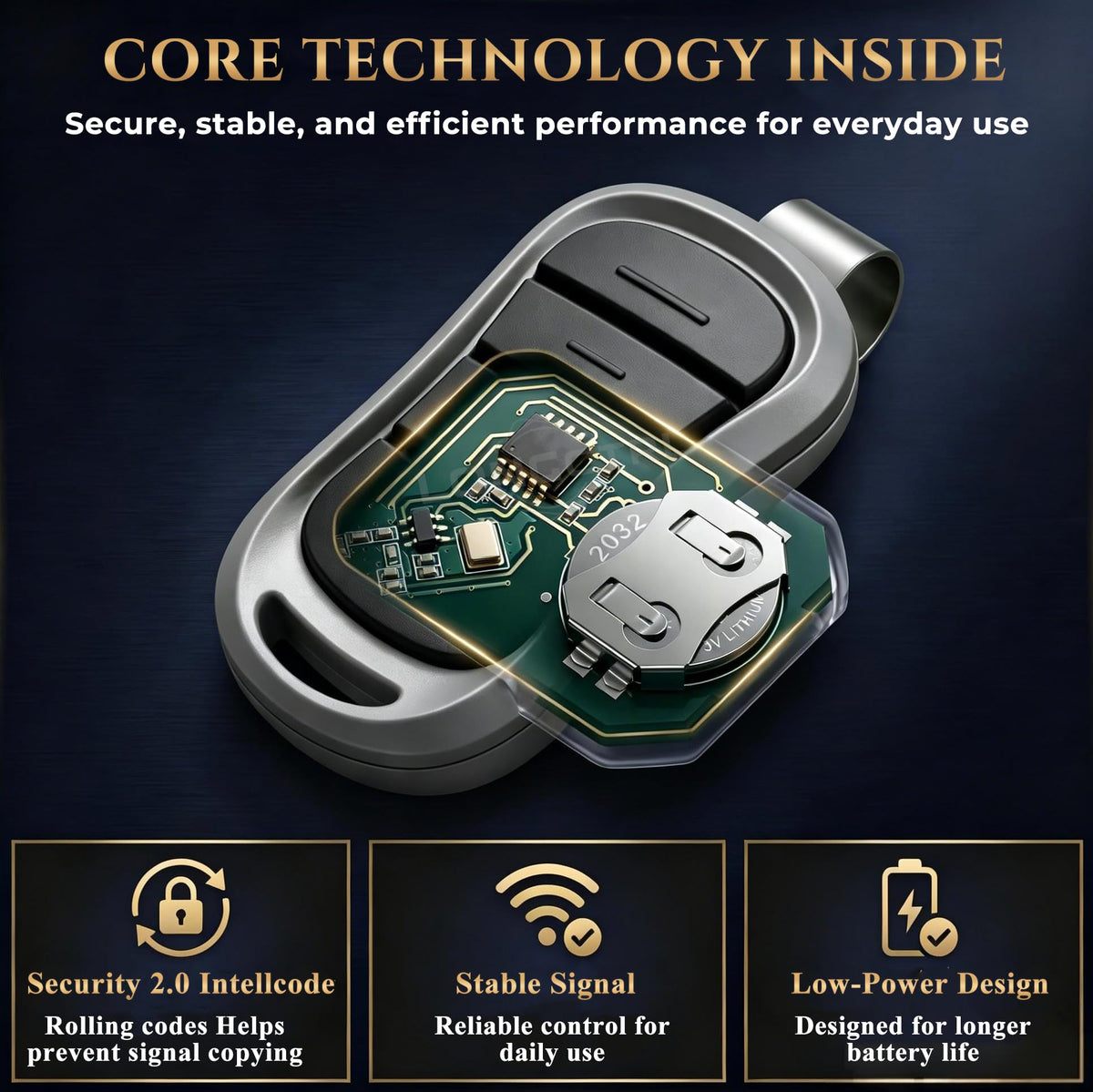 LongCtrl Genie remote long-range feature up to 150 feet for easy access