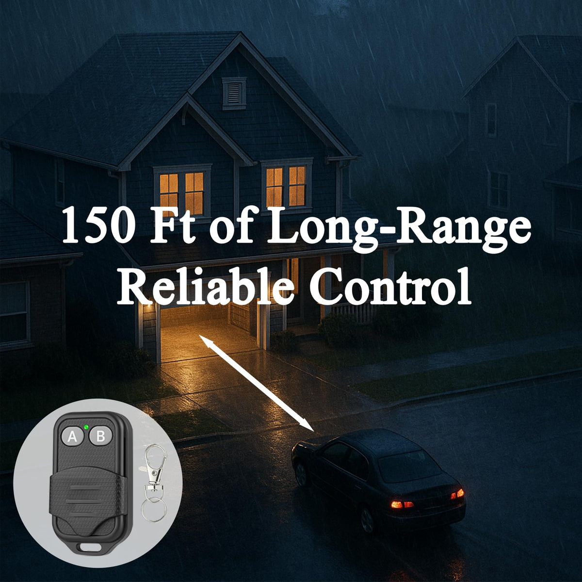 LongCtrl LiftMaster remote 373LM highlights durable housing for everyday wear