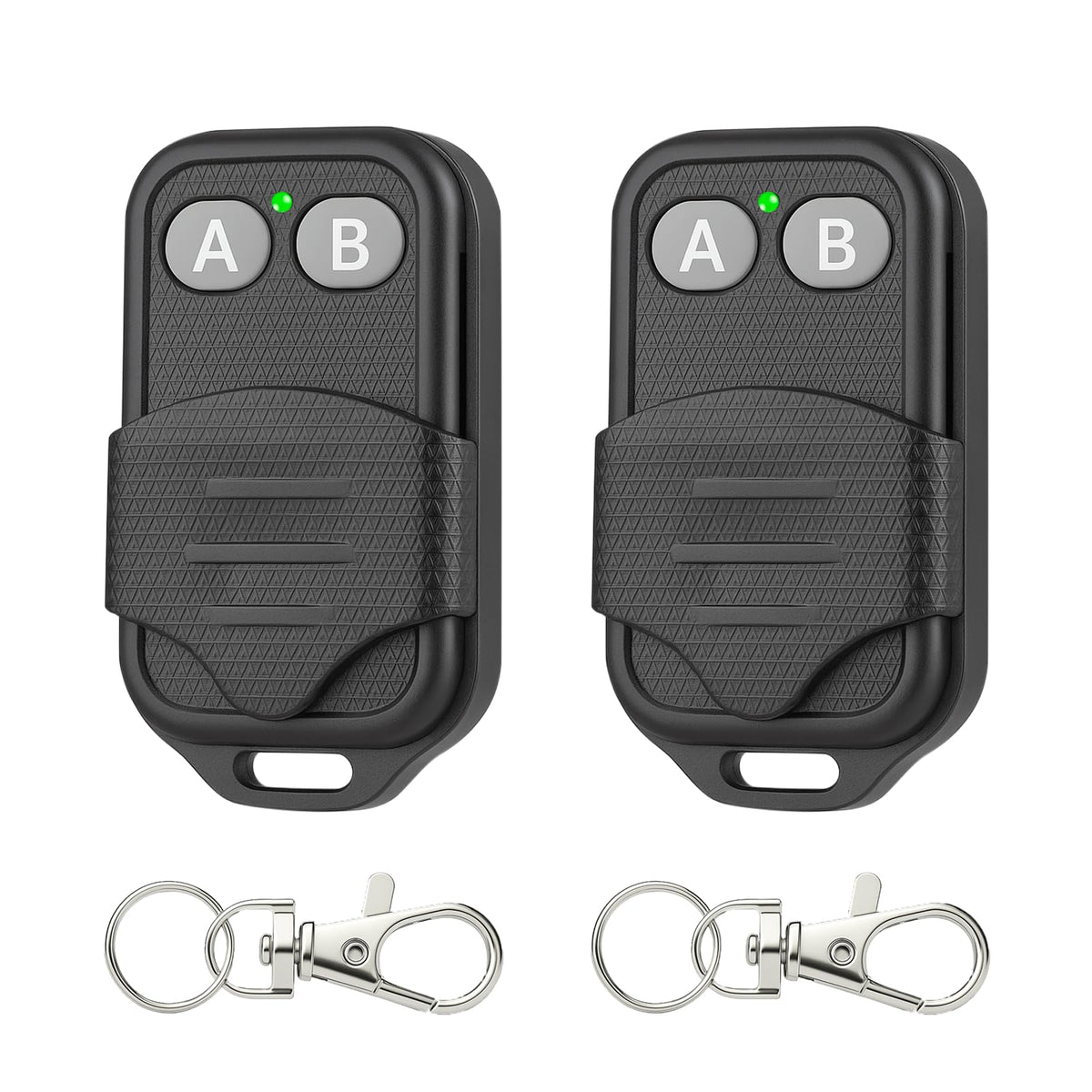 LongCtrl LiftMaster remote 893LM shown as a compact keychain for quick access