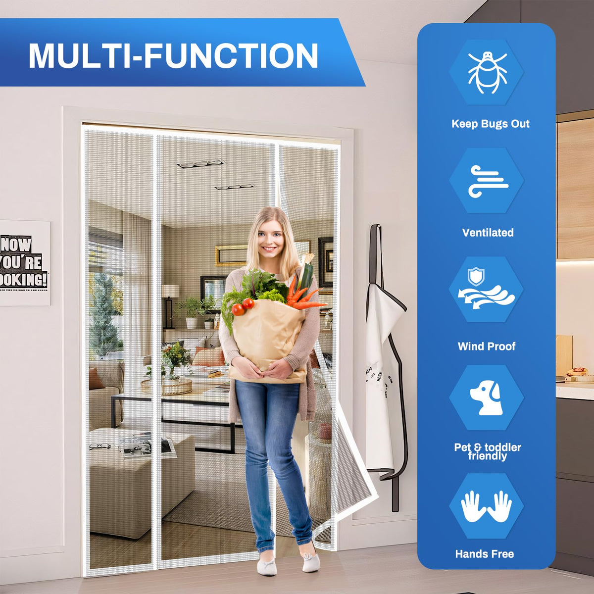 LONGEAS mesh blocks insects while letting fresh air flow into living spaces.