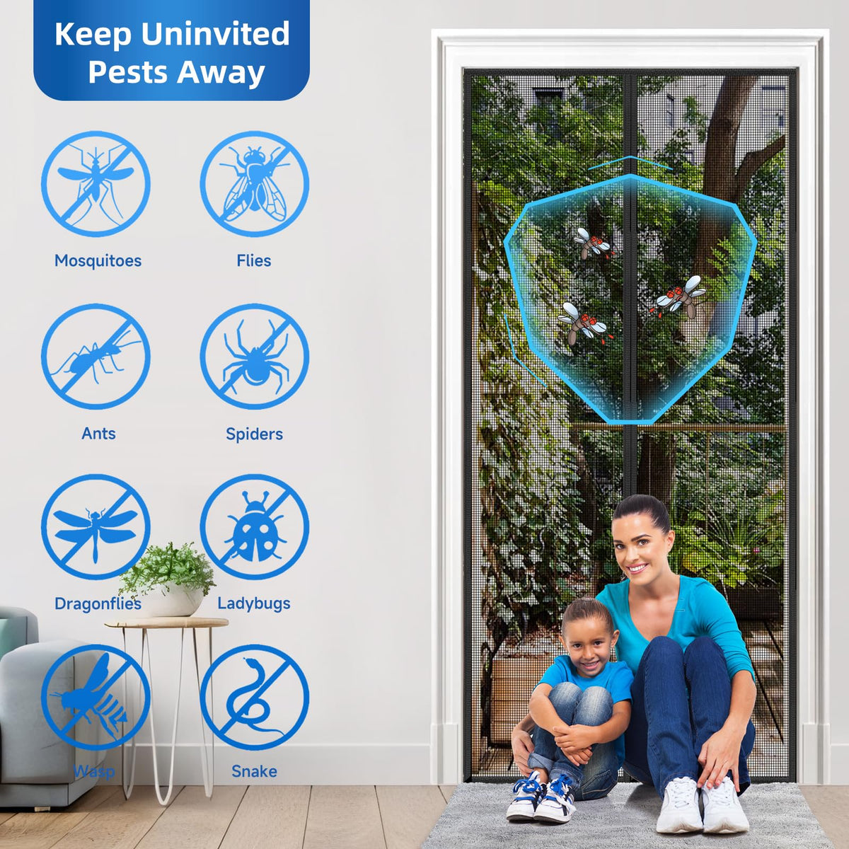 Longeas door stored compactly when not in use
