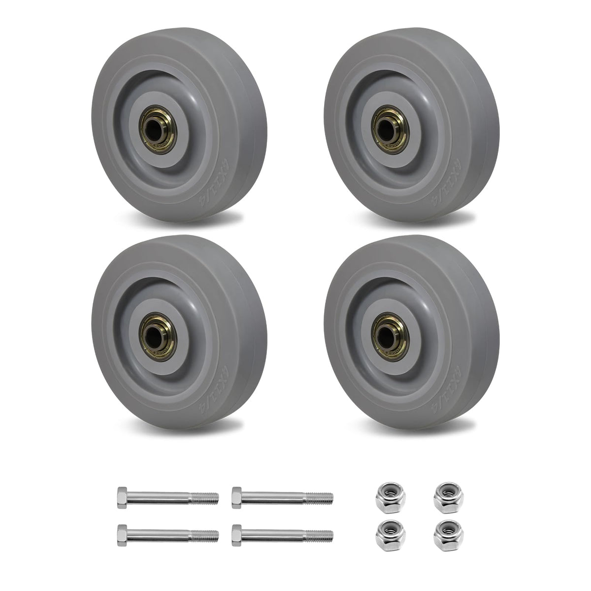 LONGRUNFORU 4-inch caster wheel tread for smooth, non-marking mobility.