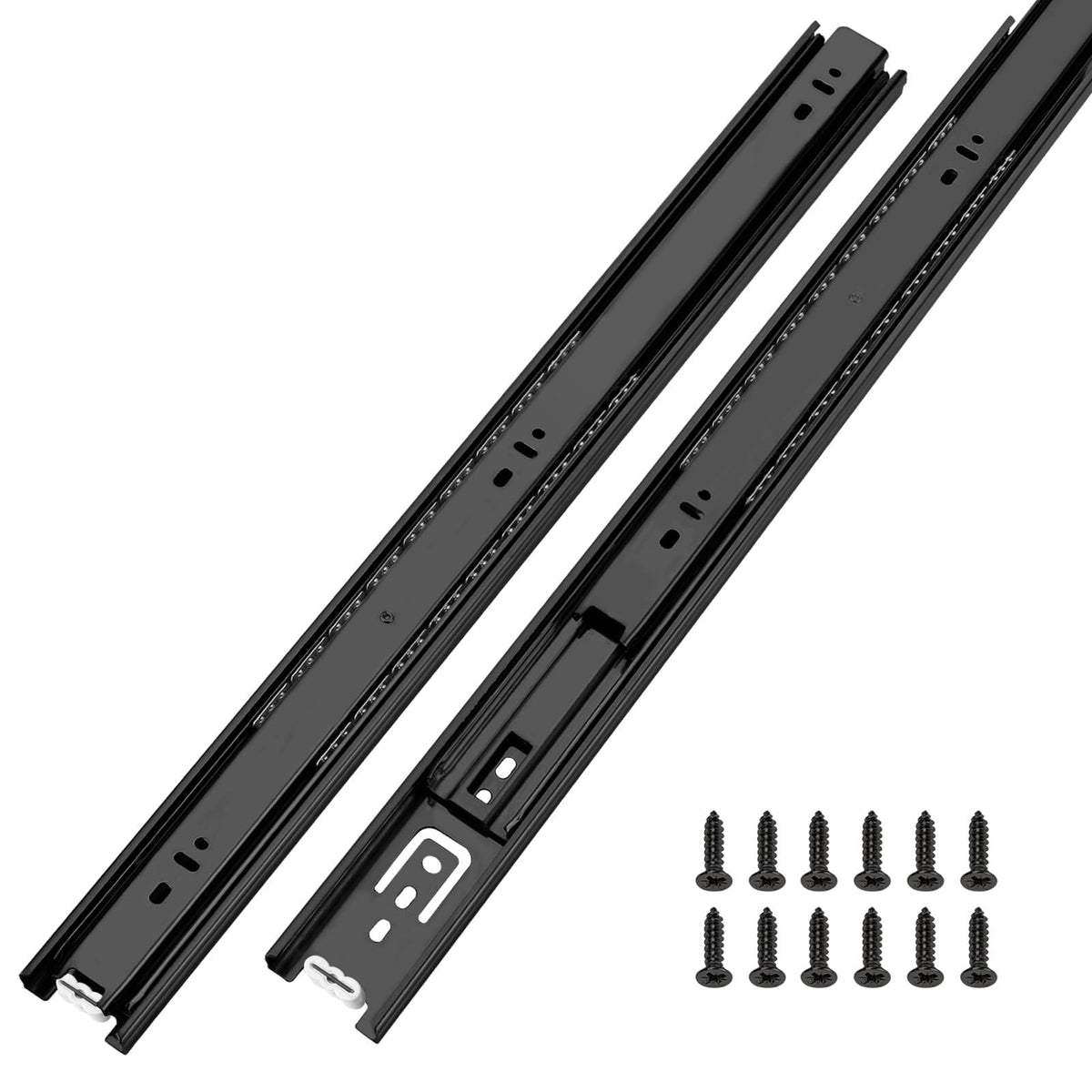 LONTAN 12 inch full-extension slides in black for smooth operation