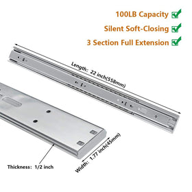 LONTAN heavy-duty ball-bearing rails support smooth drawer movement.