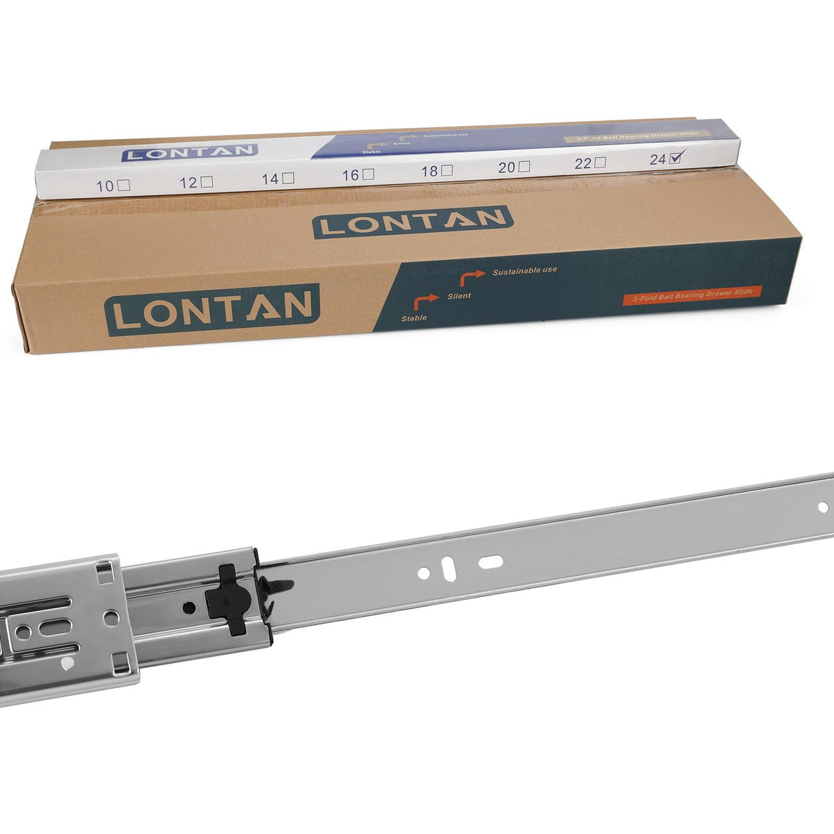 LONTAN zinc-plated steel rails resist corrosion during daily use