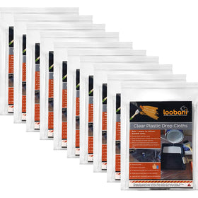 LOOBANI 10-pack drop cloth box ready for painting prep