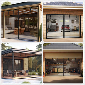 LOOBANI 16x8 ft screen fits porch, deck, or workshop