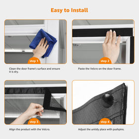 LOOBANI easy installation with Velcro and pushpins