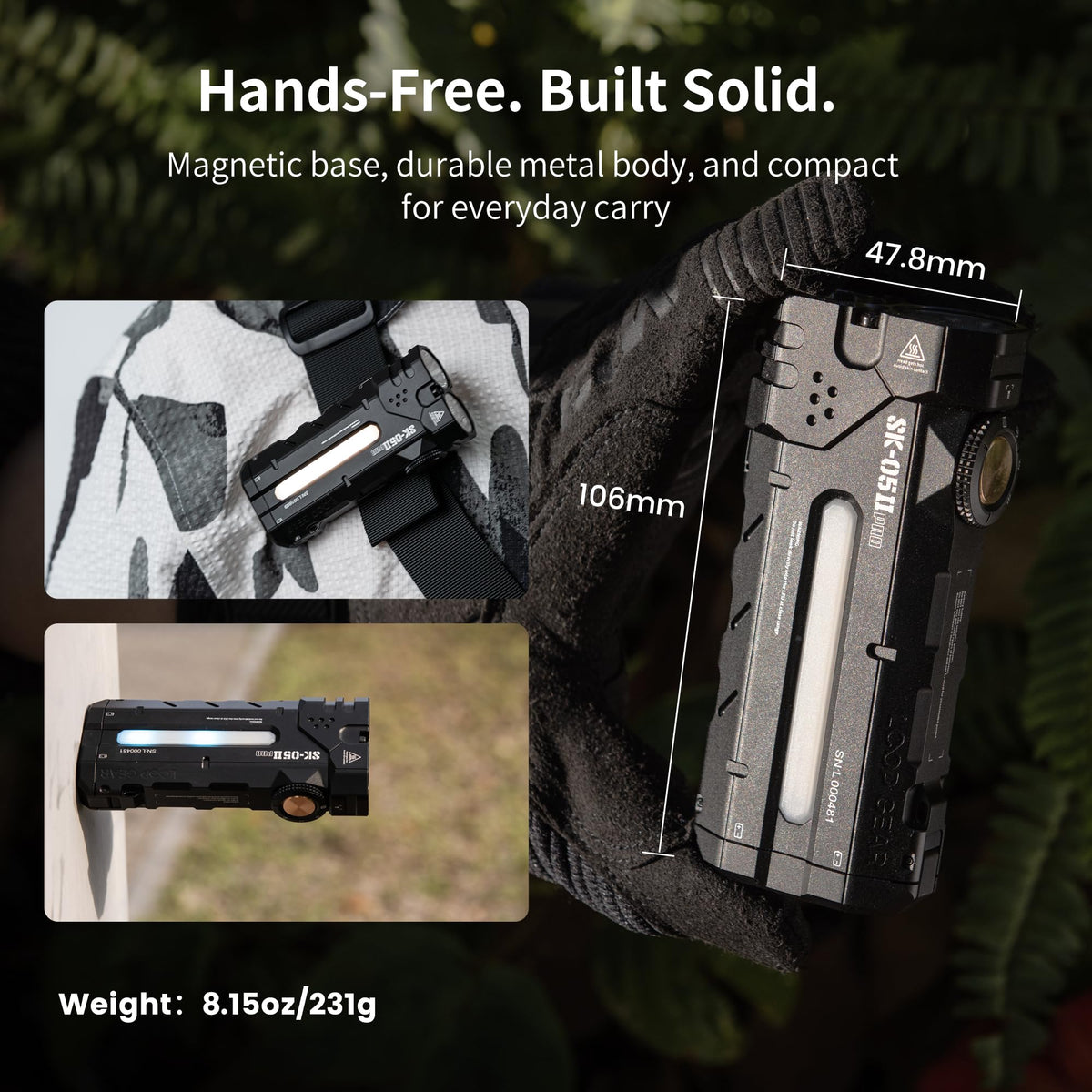 Loop Gear SK05 Pro 2 floodlight mode shows wide illumination for campsite grouping