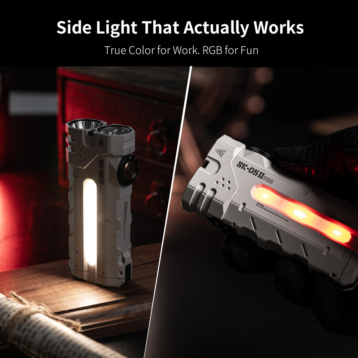 LOOP GEAR SK05 Pro 2 floodlight delivers broad coverage for tents and workbenches