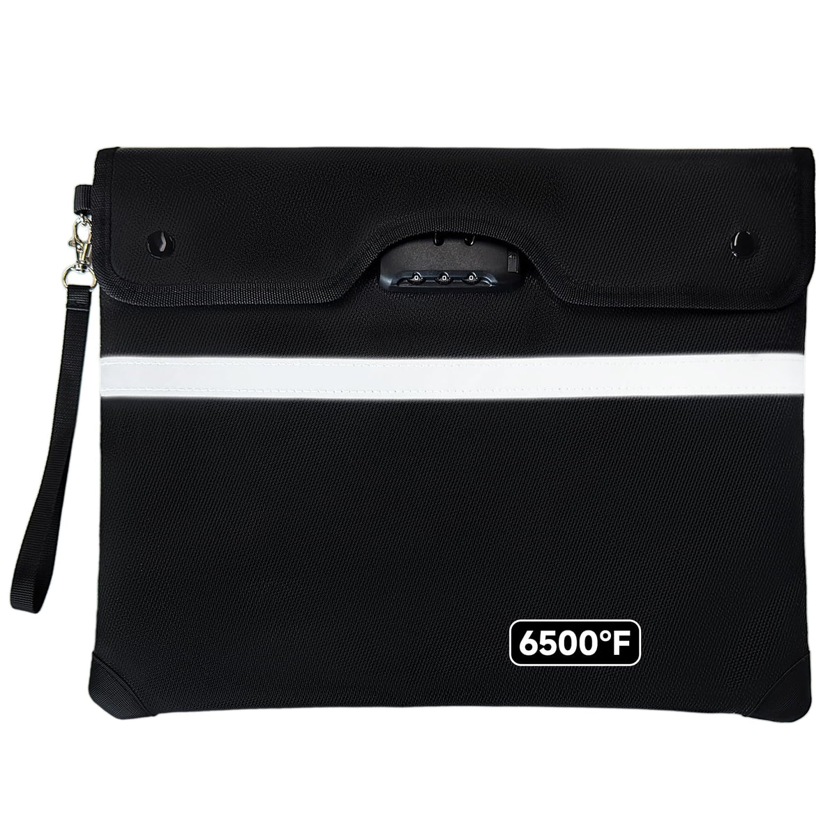 Loorow fireproof bag showing zipper closure for secure document protection.