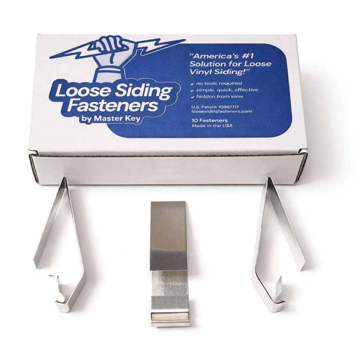 Loose Siding Fasteners 10-pack secures up to 6 ft of loose vinyl siding.