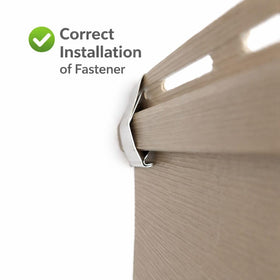 Loose Siding Fasteners designed for horizontal vinyl siding applications.