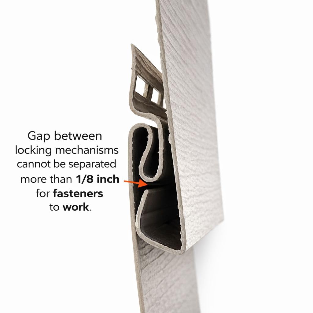 Loose Siding Fasteners help maintain alignment while allowing expansion.