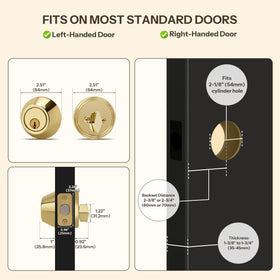 LOQRON keyed deadbolt close-up with key insertion for exterior access.