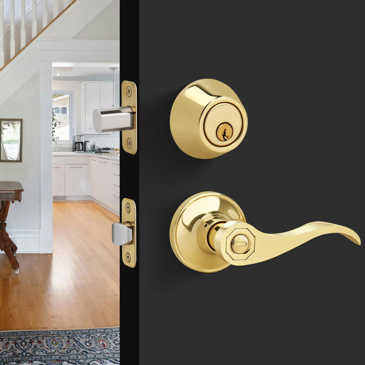LOQRON reversible design for left- and right-handed doors.