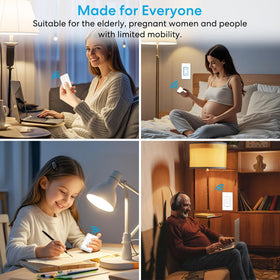 LoraTap app-free control simplifies use for all ages and abilities.