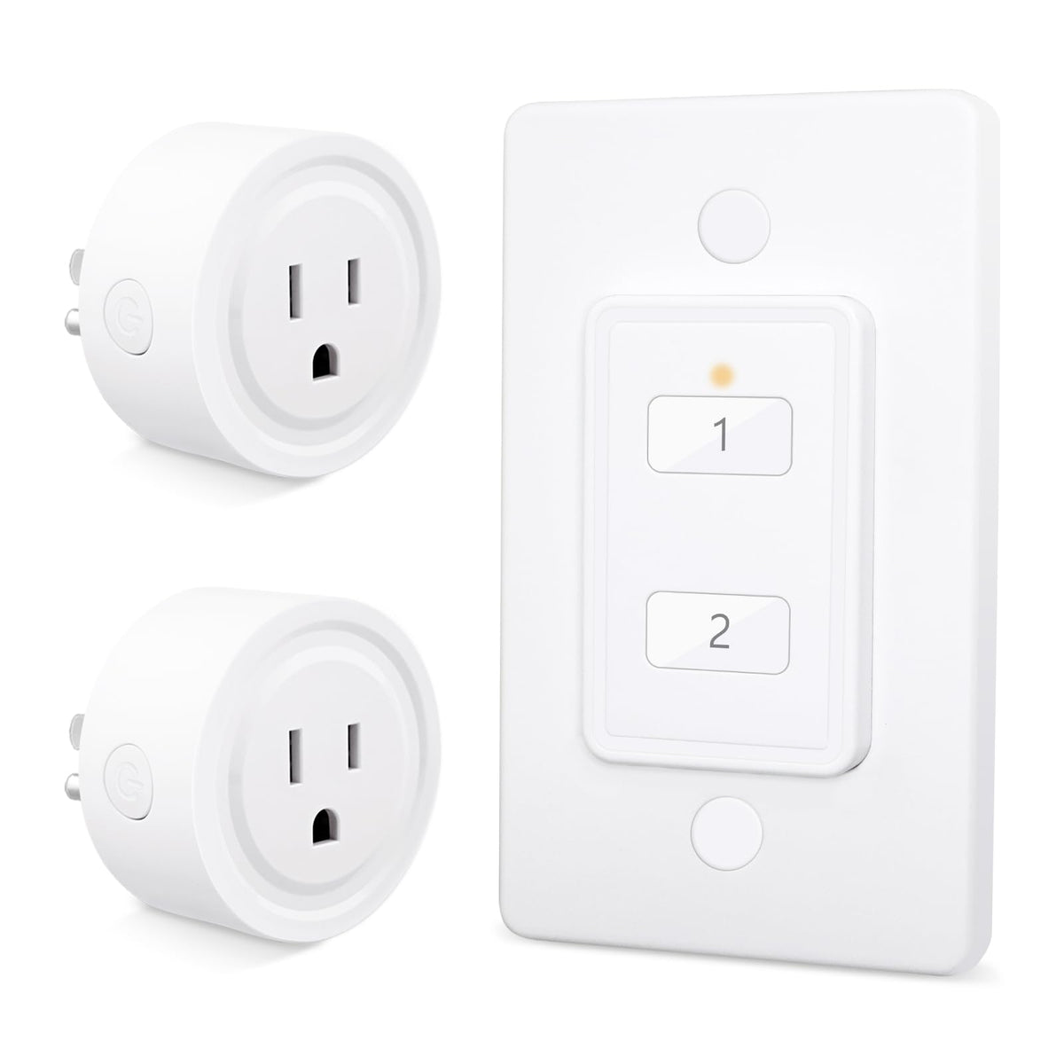 LoraTap mini remote outlet 2-pack for wireless lamp control.