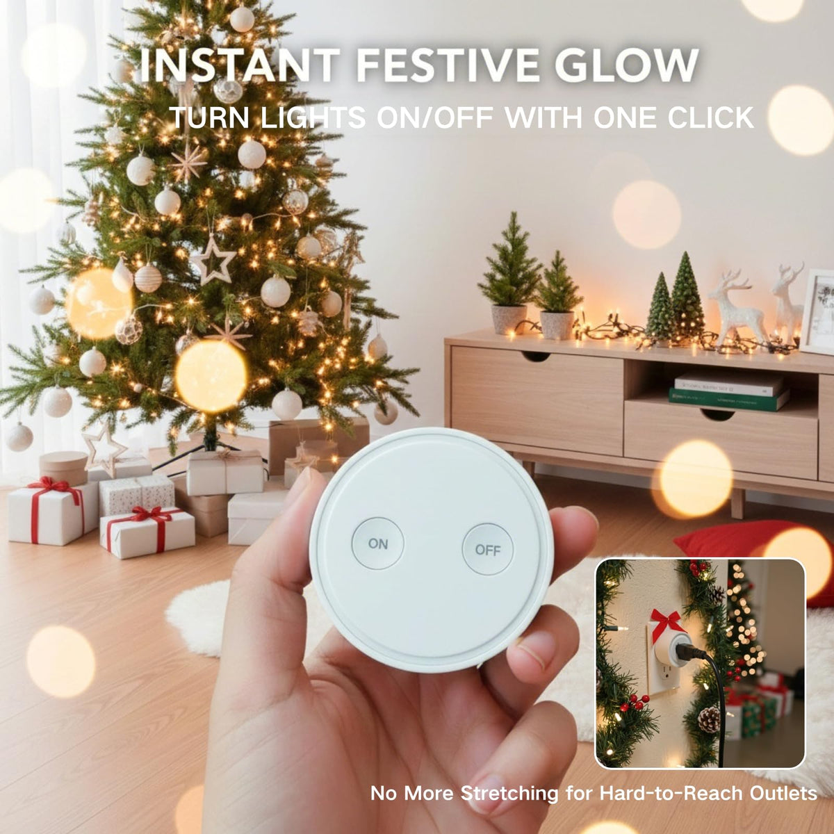 LoraTap Mini Remote Portable Remote lets you operate devices away from the outlet