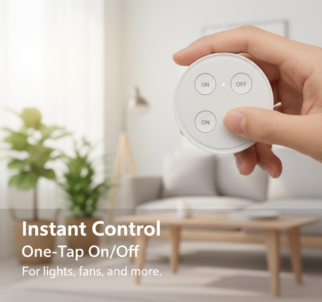LoraTap remote outlet remote demonstrates portability for on-the-go control.