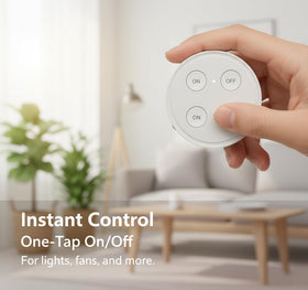 LoraTap remote outlet remote demonstrates portability for on-the-go control.