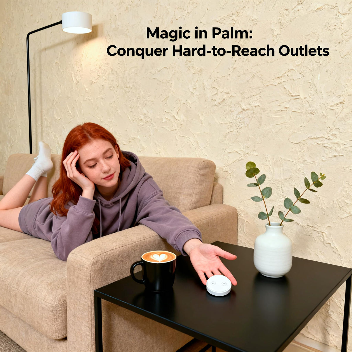 LoraTap remote magnet attaches to metal surfaces for clutter-free setup
