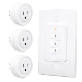 LoraTap wireless wall-switch in use for easy remote control of lights.