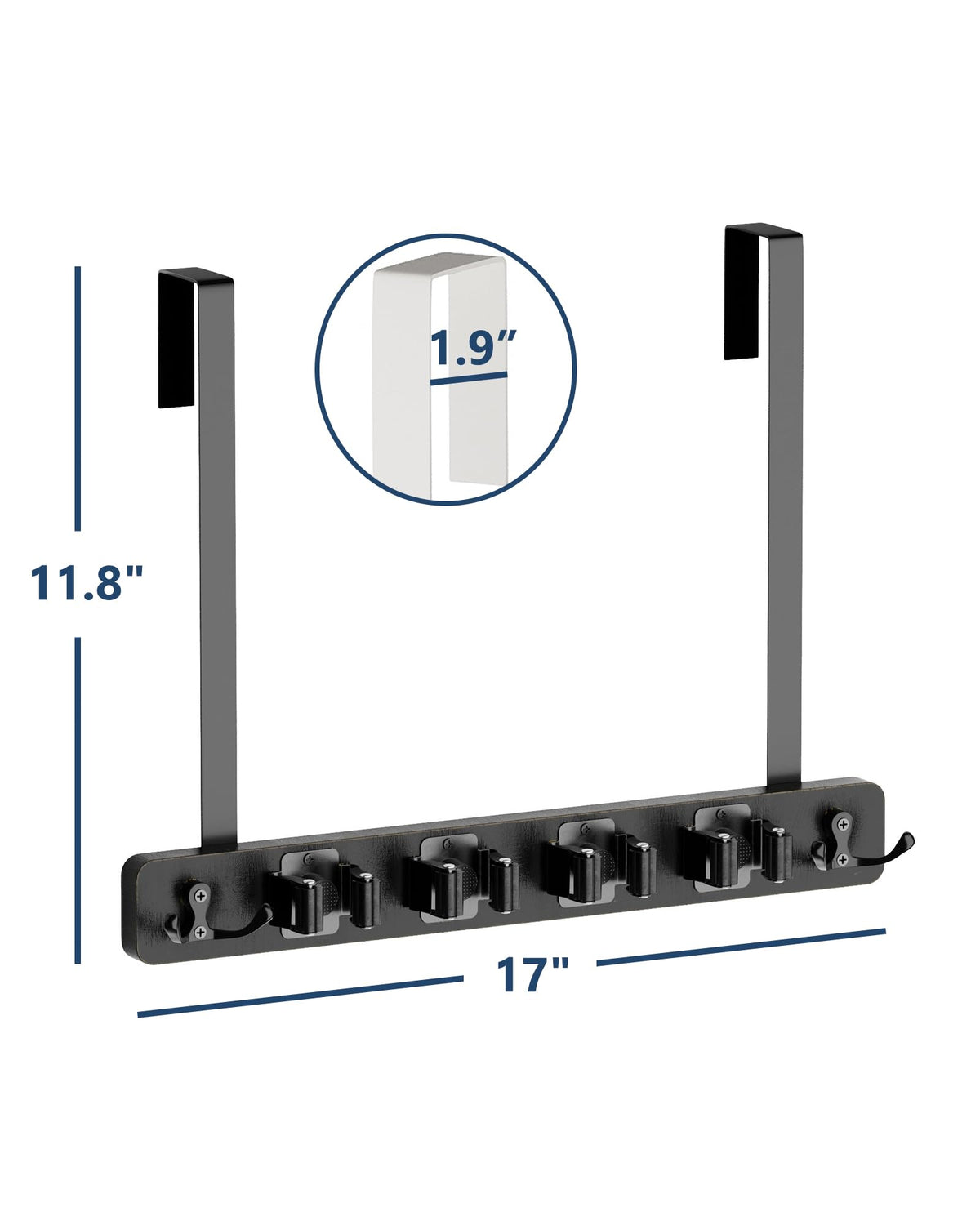 Lorbro multi-use rack keeps brushes and other supplies tidy.