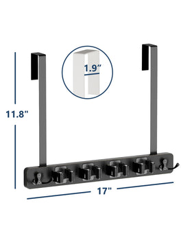 Lorbro multi-use rack keeps brushes and other supplies tidy.