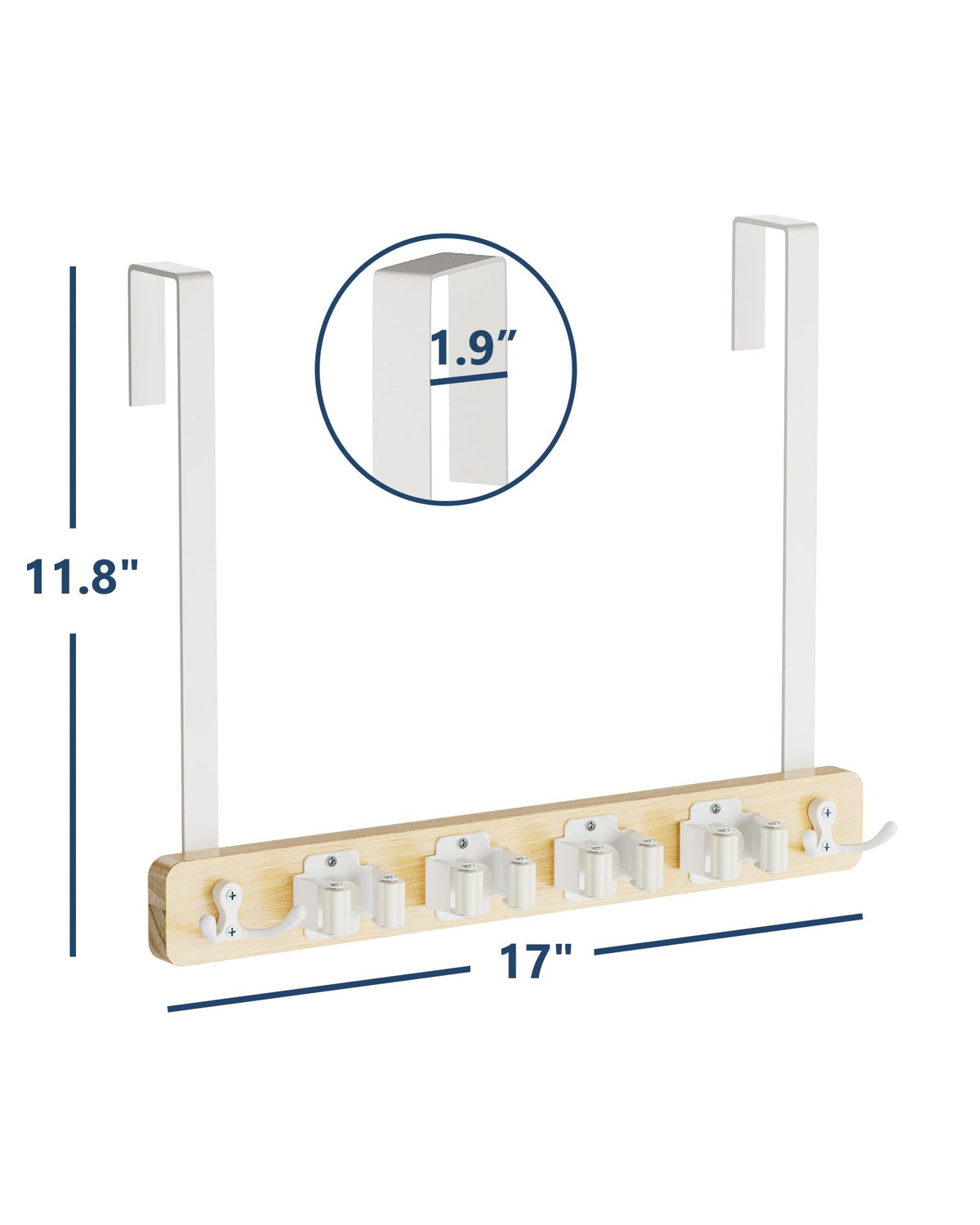 Lorbro over the door mount enables one-handed tool access.
