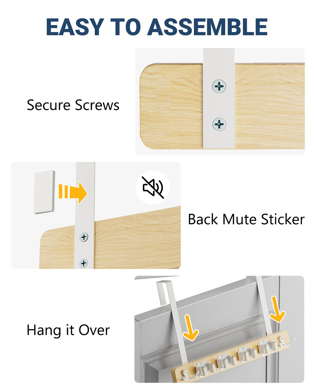 Lorbro versatile organizer fits broom, mop, towels in any room.